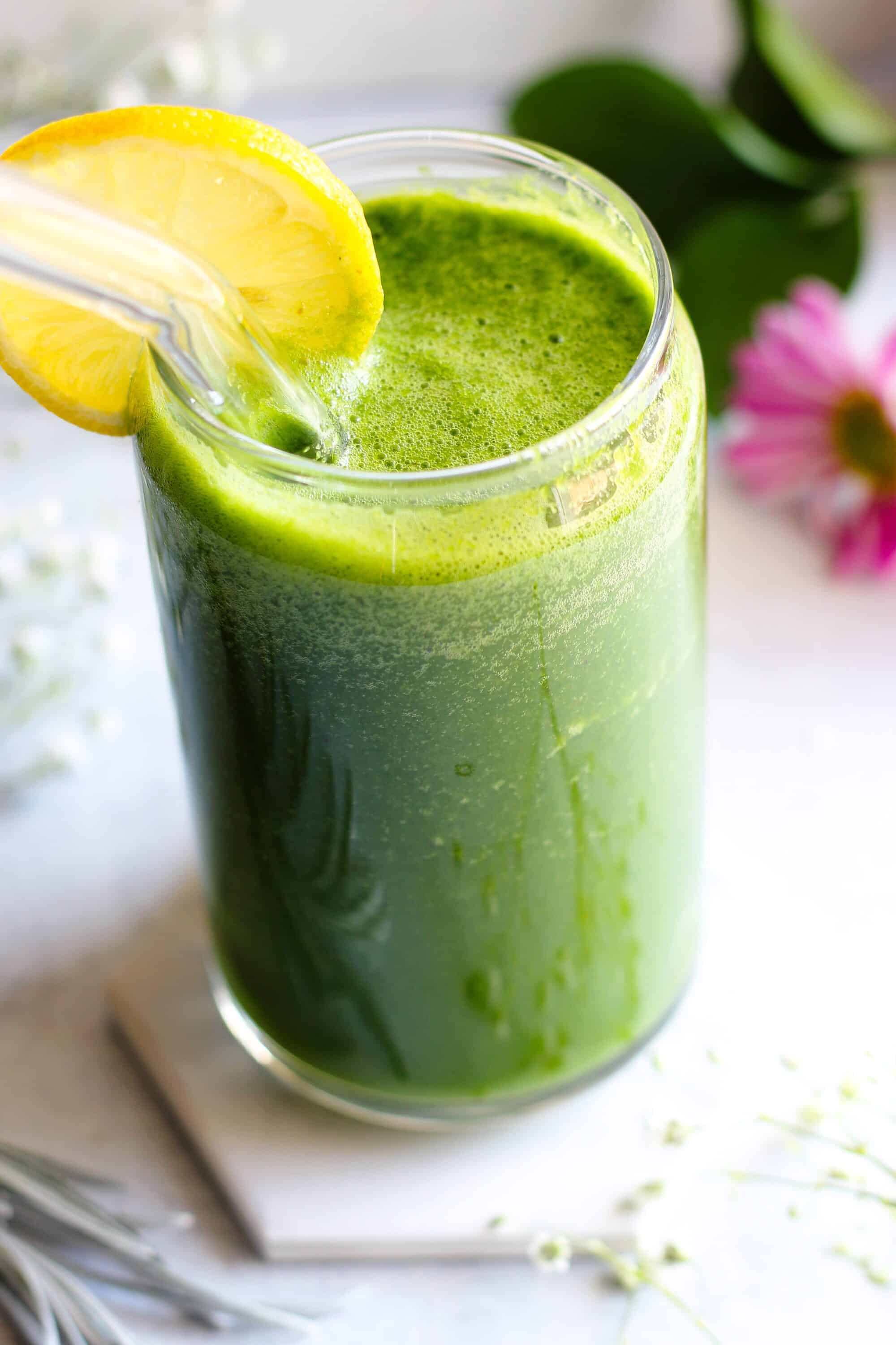 Healthy Green Smoothie With Mint - Milk Free Mom